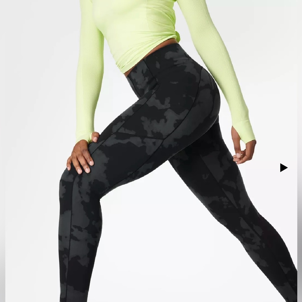 Sweaty Betty power UltraSculp High-Waisted Workout Leggings. Black Fade Print. S